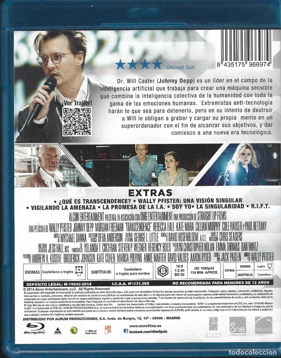 Cine: TRASCENDENCE JOHNNY DEPP (BLURAY) - Foto 2