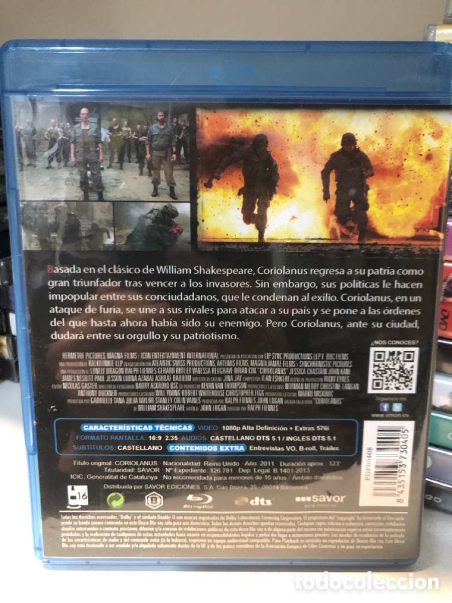 Cine: Coriolanus BLU-RAY SEMINUEVO - Foto 2