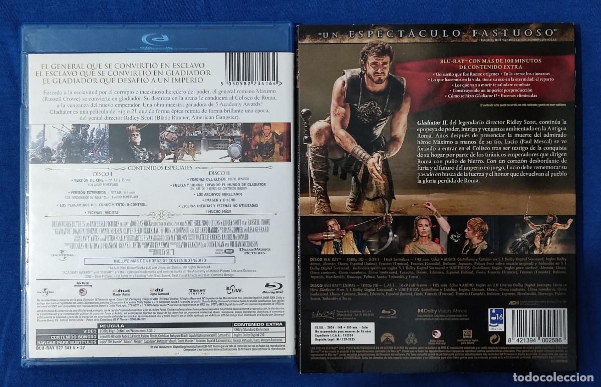 Cine: Gladiator 1 y 2 en Blu ray -- ENVIO INCLUIDO - Foto 2