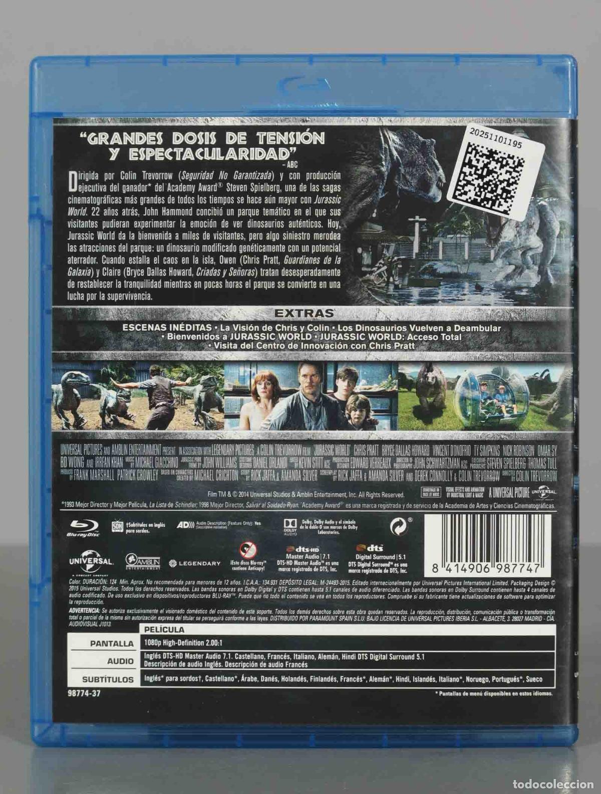 Cine: BLU-RAY. JURASSIC WORLD - Foto 2