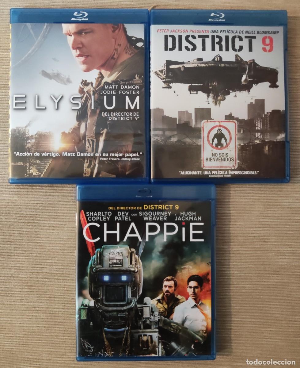 Cinema: Blu ray Pack Blomkamp (Chappie, Elysium, District 9)