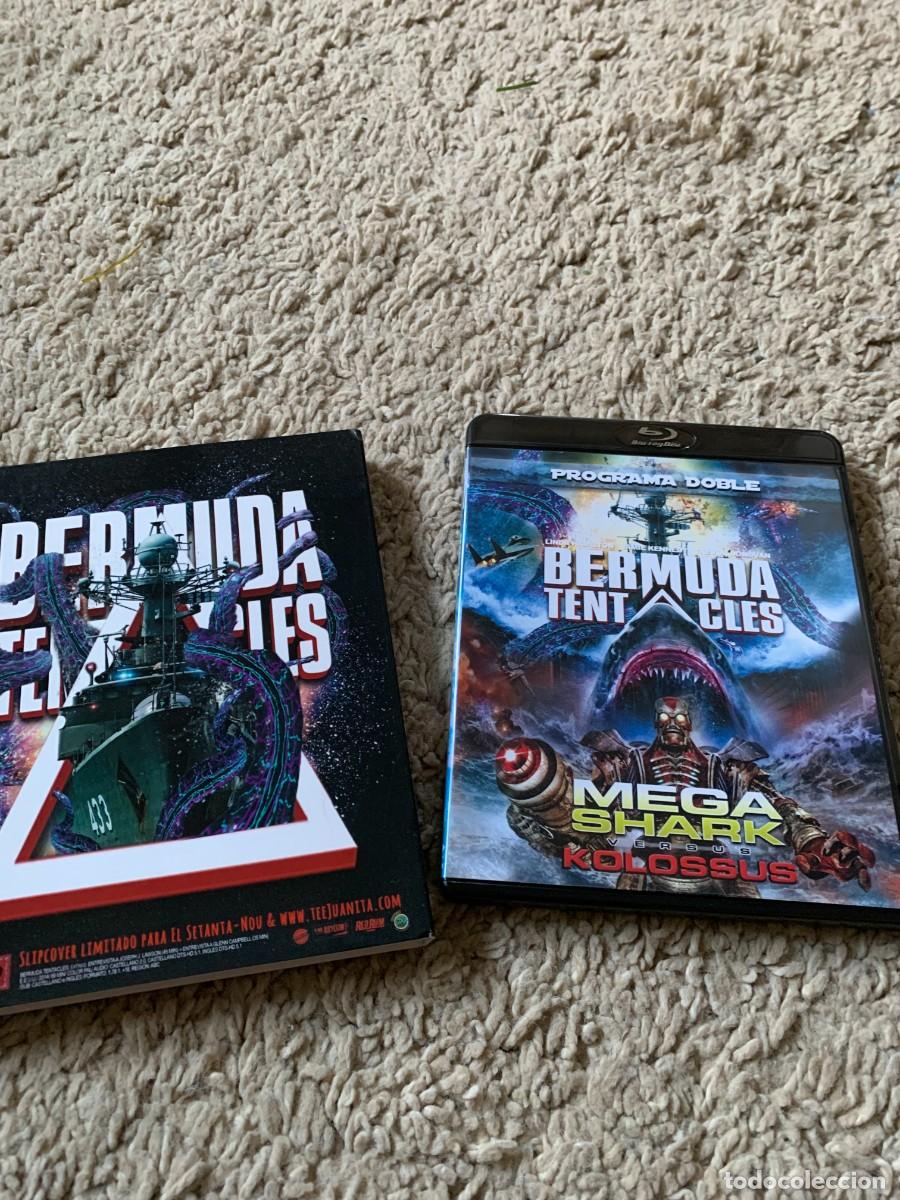 Cine: BLU-RAY. PROGRAMA DOBLE. BERMUDA TENTACLES-MEGA SHARK COLOSUS. COMO NUEVA. NUMERADA - Foto 2