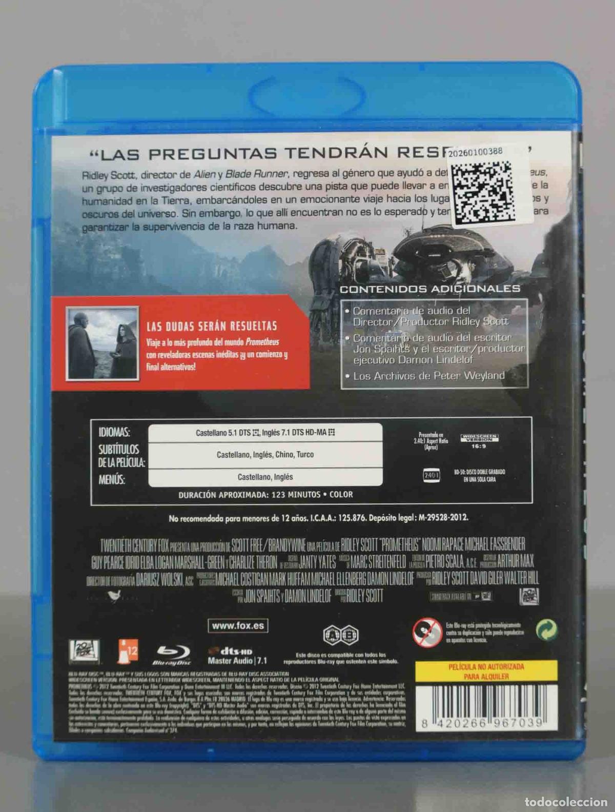Cine: BLU-RAY. PROMETHEUS. RIDLEY SCOTT - Foto 2