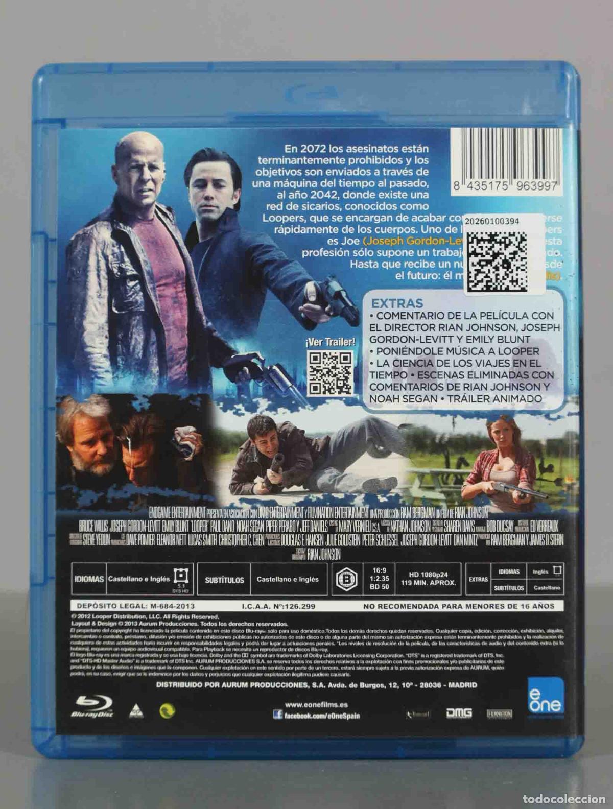 Cine: BLU-RAY. LOOPER. BRUCE WILLIS - Foto 2