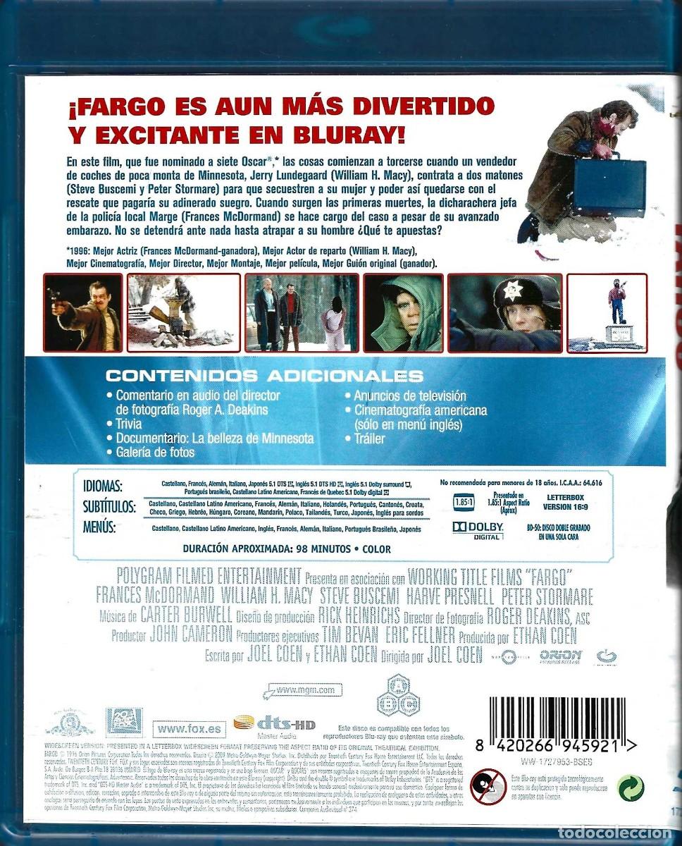 Cine: FARGO FRANCES MCDORMAND (BLURAY) - Foto 2