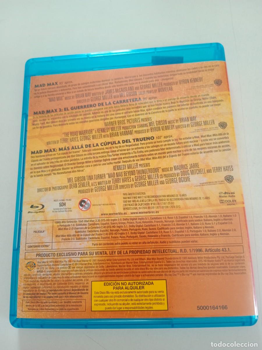 Cine: BLURAY MAD MAX COLECCI&Oacute;N. 3 DISCOS - Foto 2