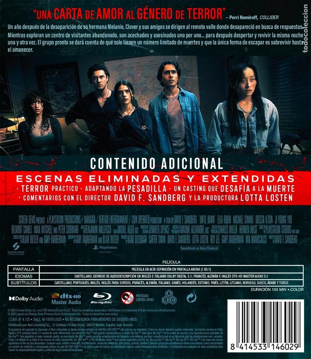 Cine: UNTIL DAWN. CINE EN BLU-RAY. COLECCION. - Foto 2