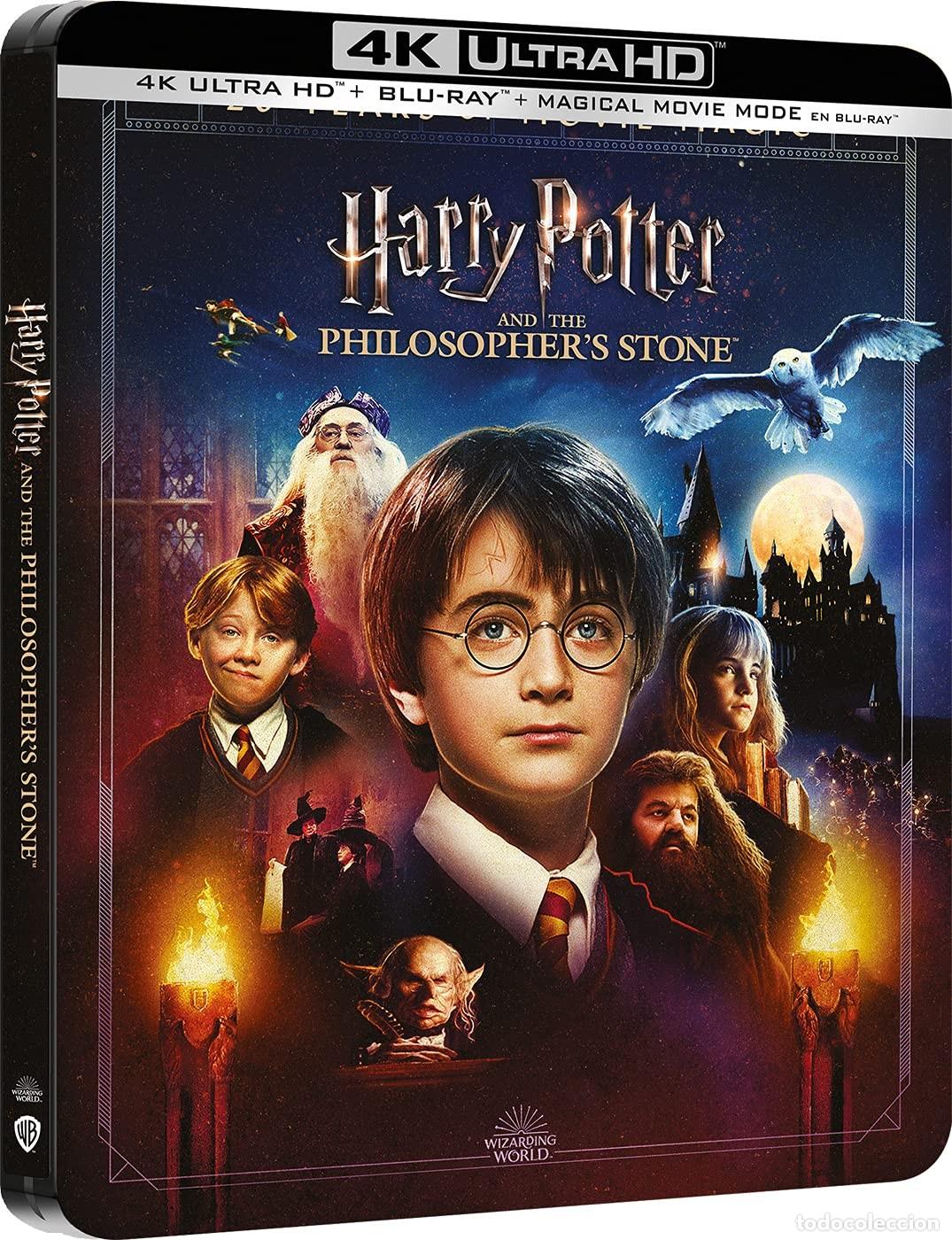 Kino: Harry Potter y la Piedra Filosofal Steelbook + Magical Movie Mode [4K UHD,Blu-ray] (2001) Harry Pott