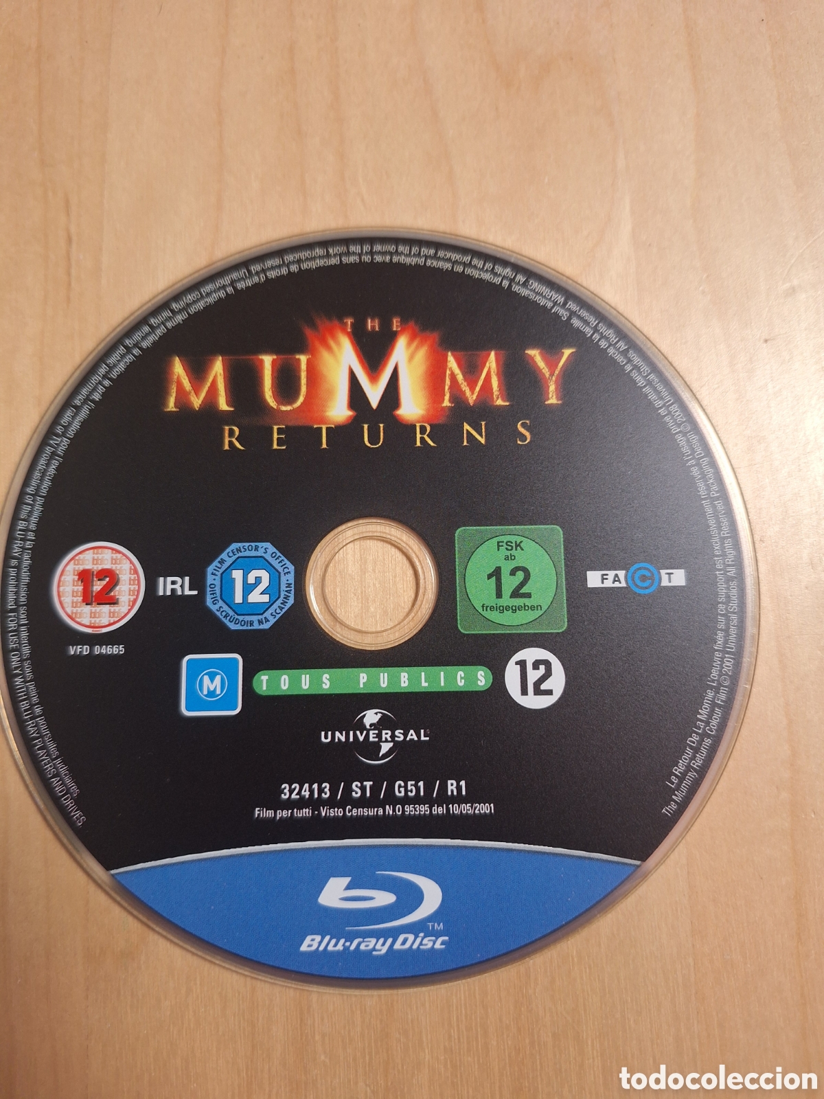 Cinema: SB65 the mummy returns SOLO DISCO BLURAY