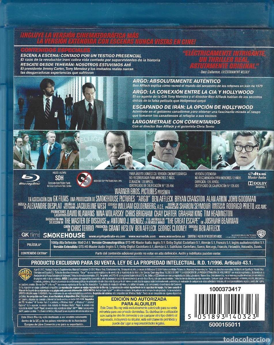 Cine: ARGO VERSI&Oacute;N EXTENDIDA BEN AFFLECK (BLURAY) - Foto 2