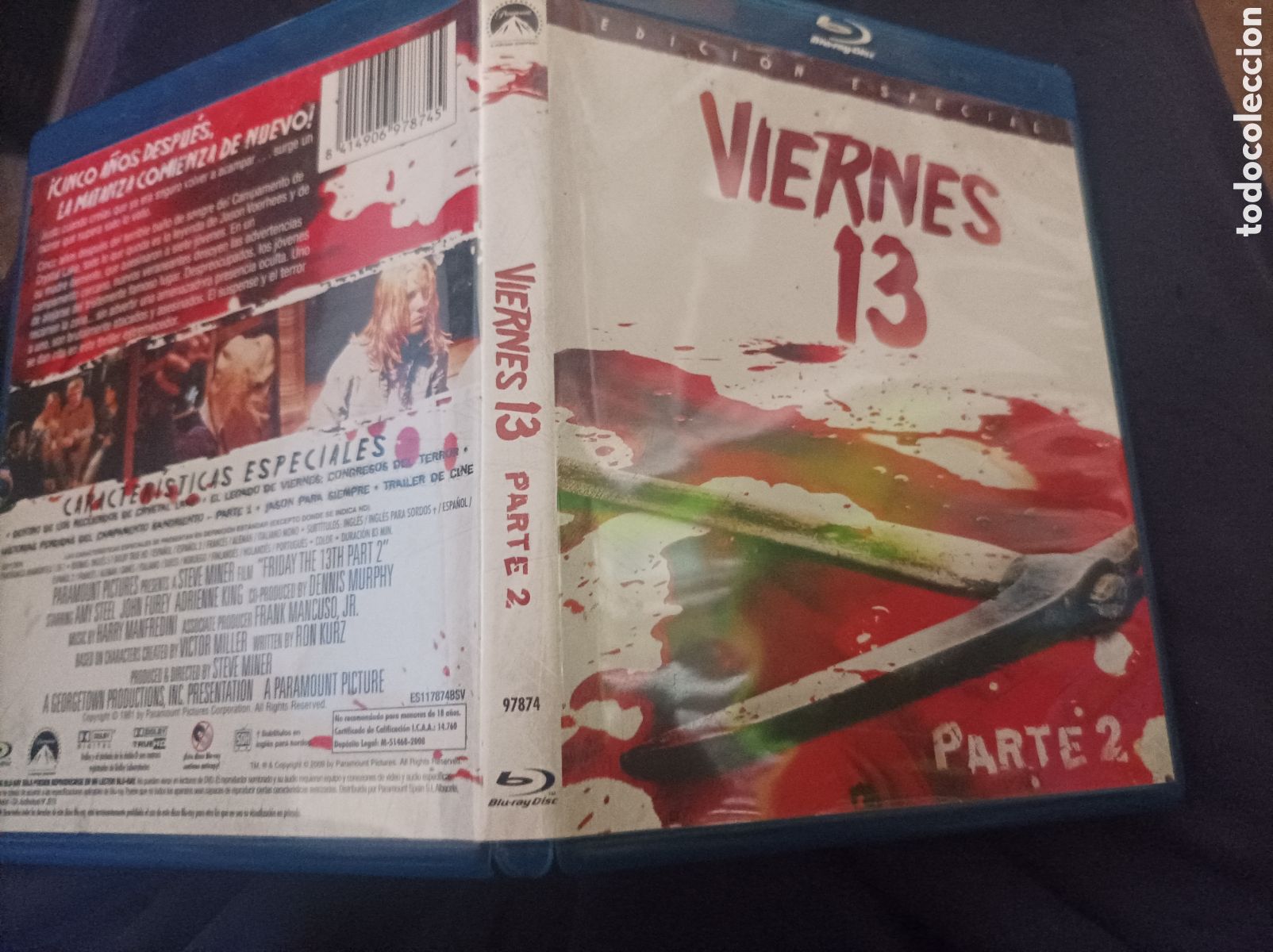 Cine: VIERNES 13 PARTE 2 BLU RAY DISC ORIGINAL EDICION ESPA&Ntilde;OLA