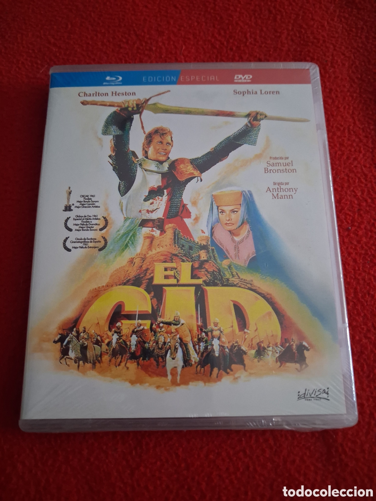 Cine: Blu-ray+ dvd El cid (precintado) charlton Heston Sophia Loren Anthony mann