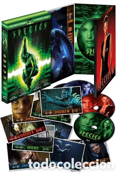 Cine: Species 1-2-3-4 BD con 12 Postales + Extras. Limitado y Numerado - Blu-Ray