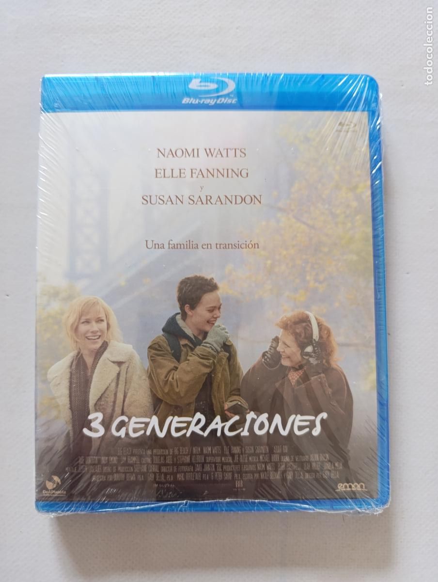 Cine: BLU-RAY 3 GENERACIONES - NAOMI WATTS, ELLE FANING, SUSAN SARANDON - NUEVO, PRECINTADO (290w)