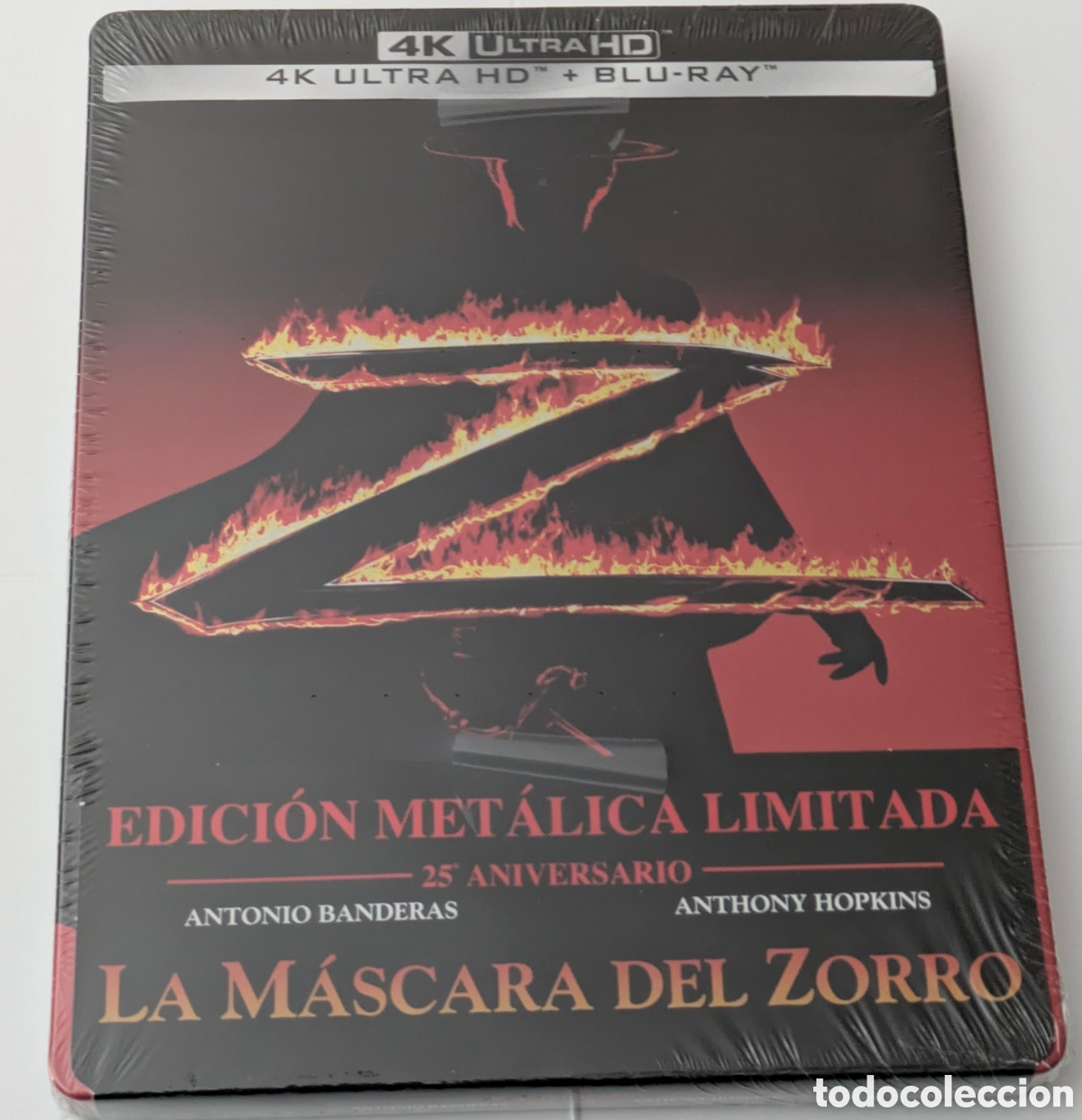 Cine: La m&aacute;scara del zorro steelbook UHD 4K bluray
