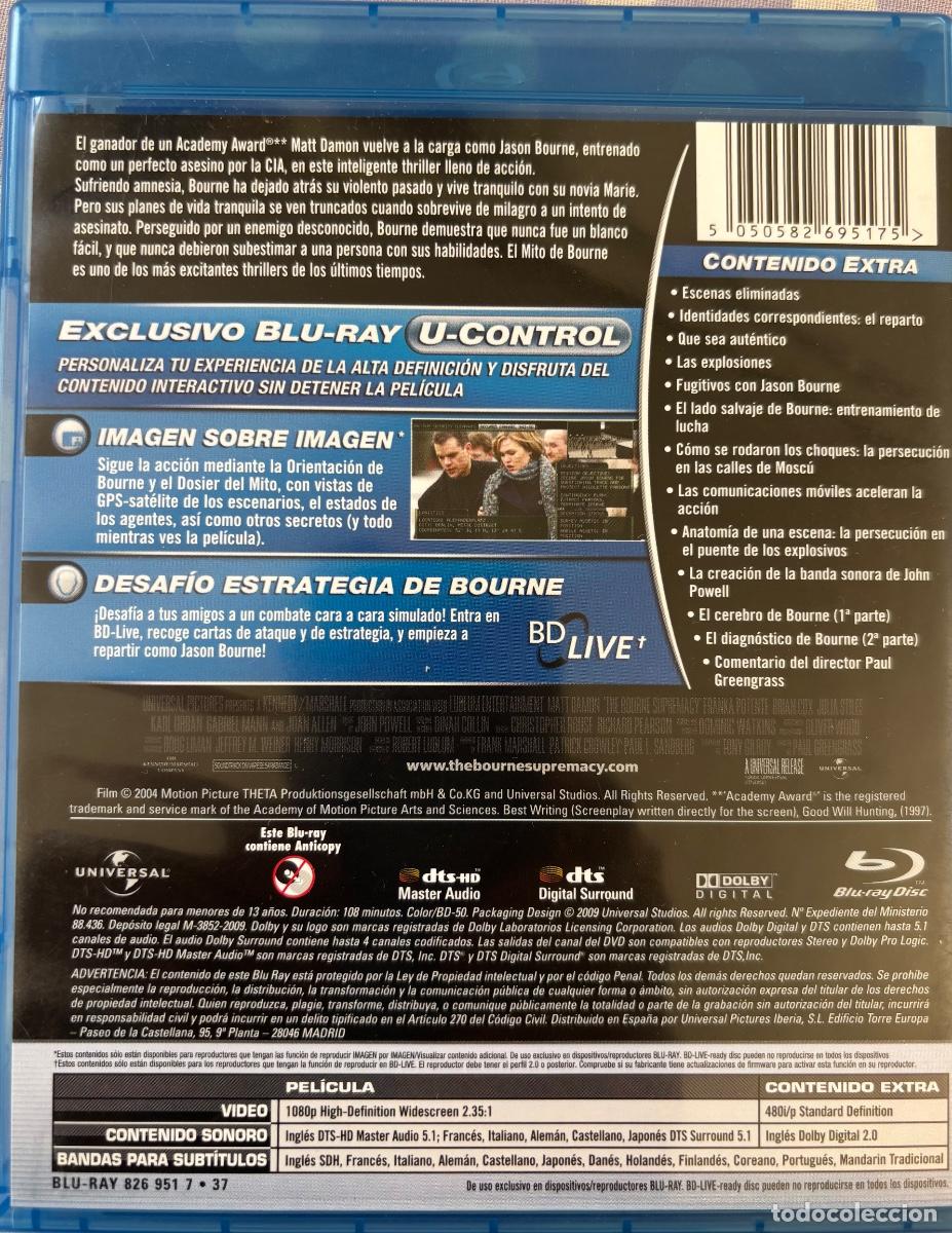 Cine: EL MITO DE BOURNE (Blue Ray) - Foto 2