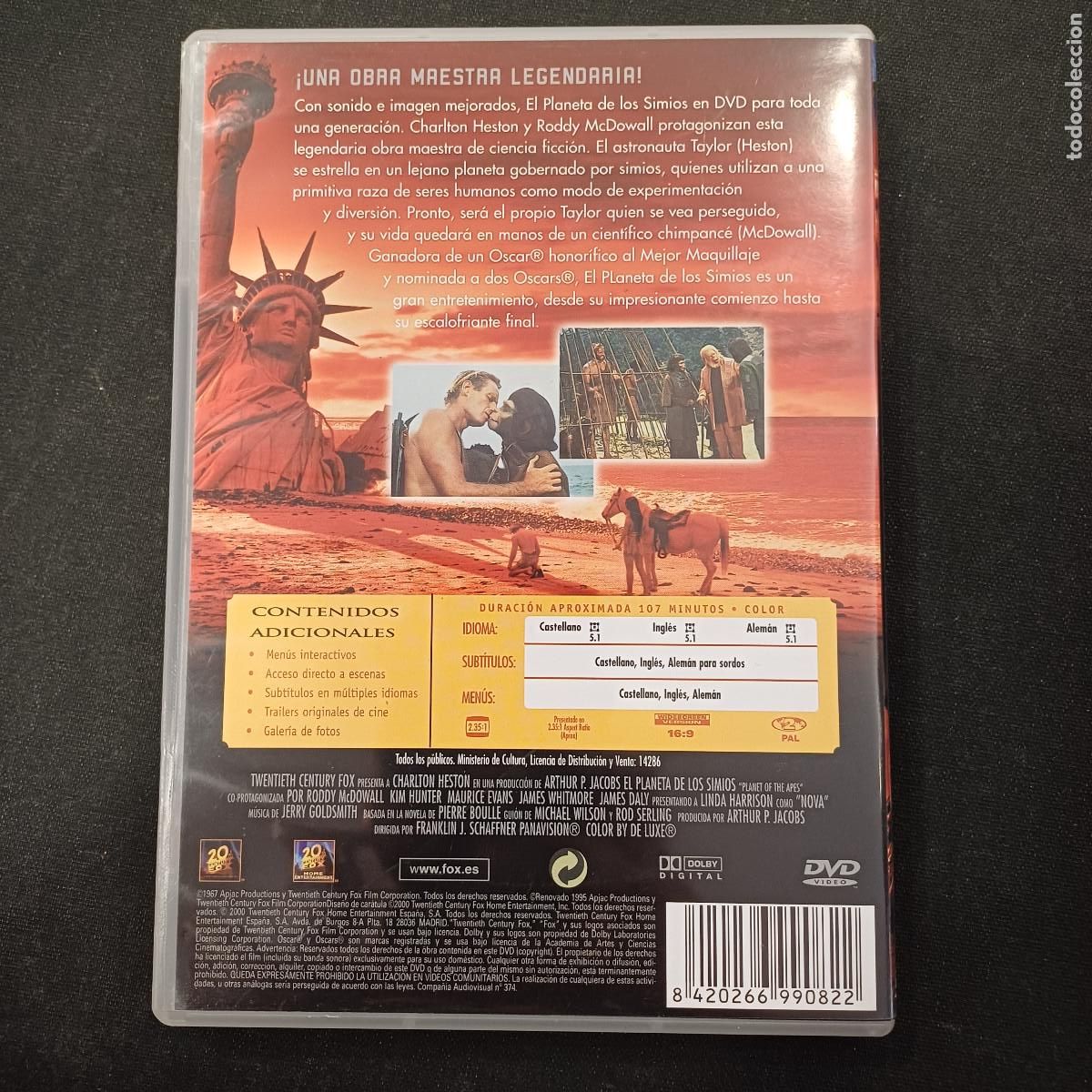Cine: EL PLANETA DE LOS SIMIOS/DVD. - Foto 3