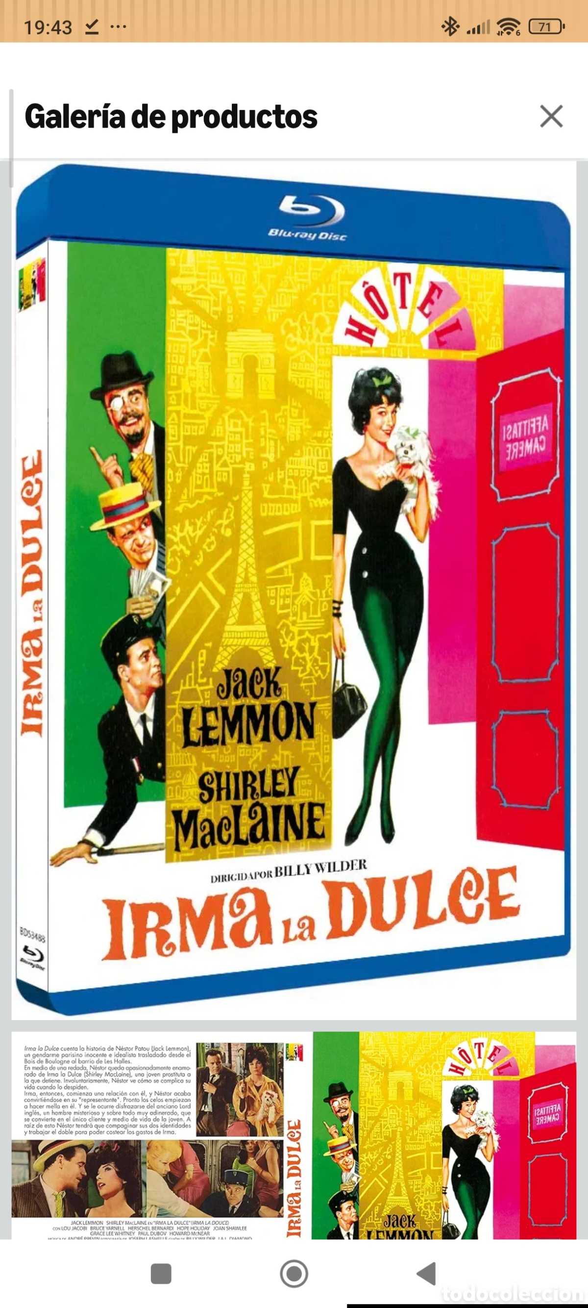 Cine: Irna La Dulce (Blu-Ray_R) Es Nuevo y precintado