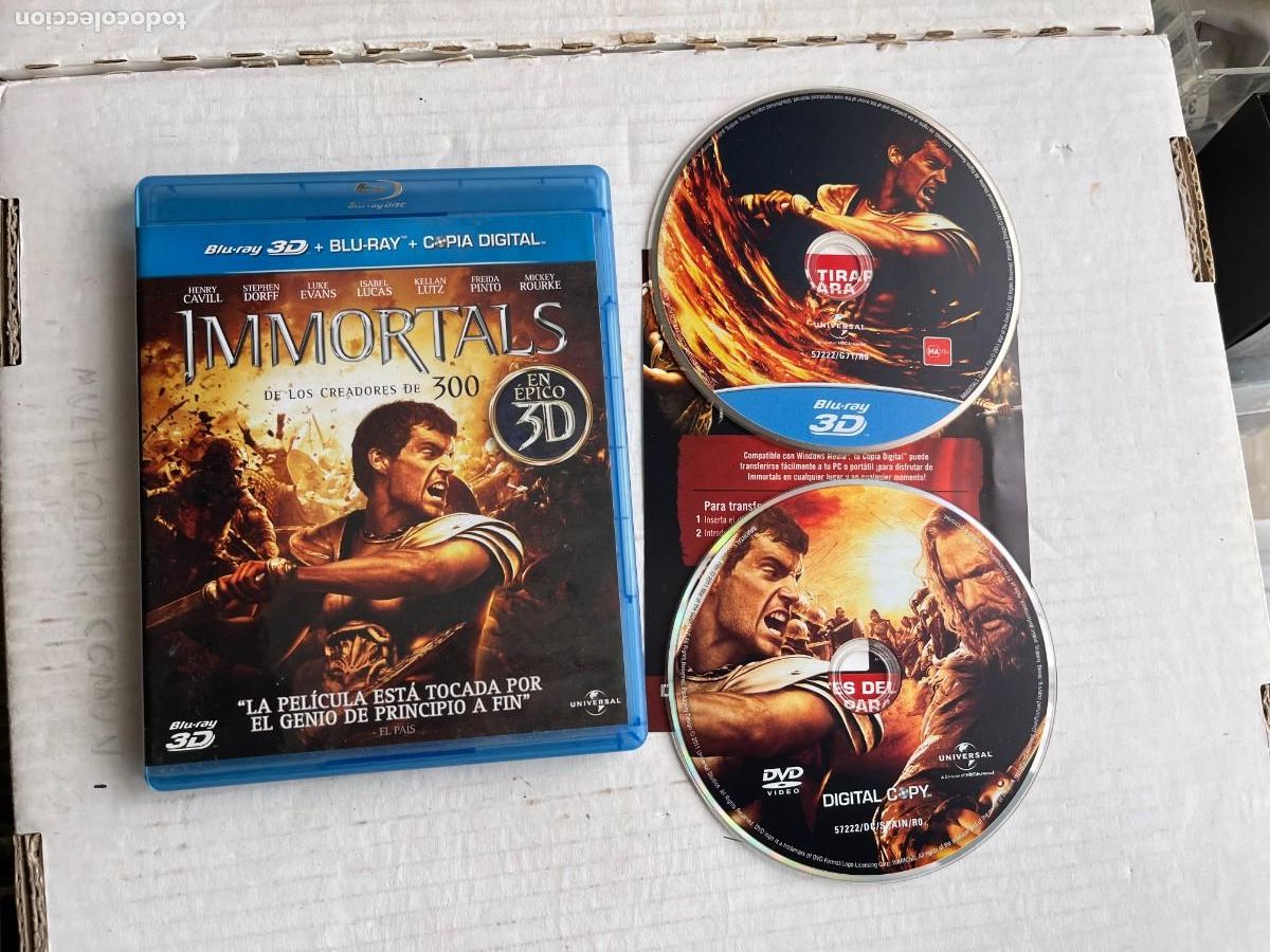 Cine: IMMORTALS . 3D 300 - PELICULA BRAY BLURAY KREATEN