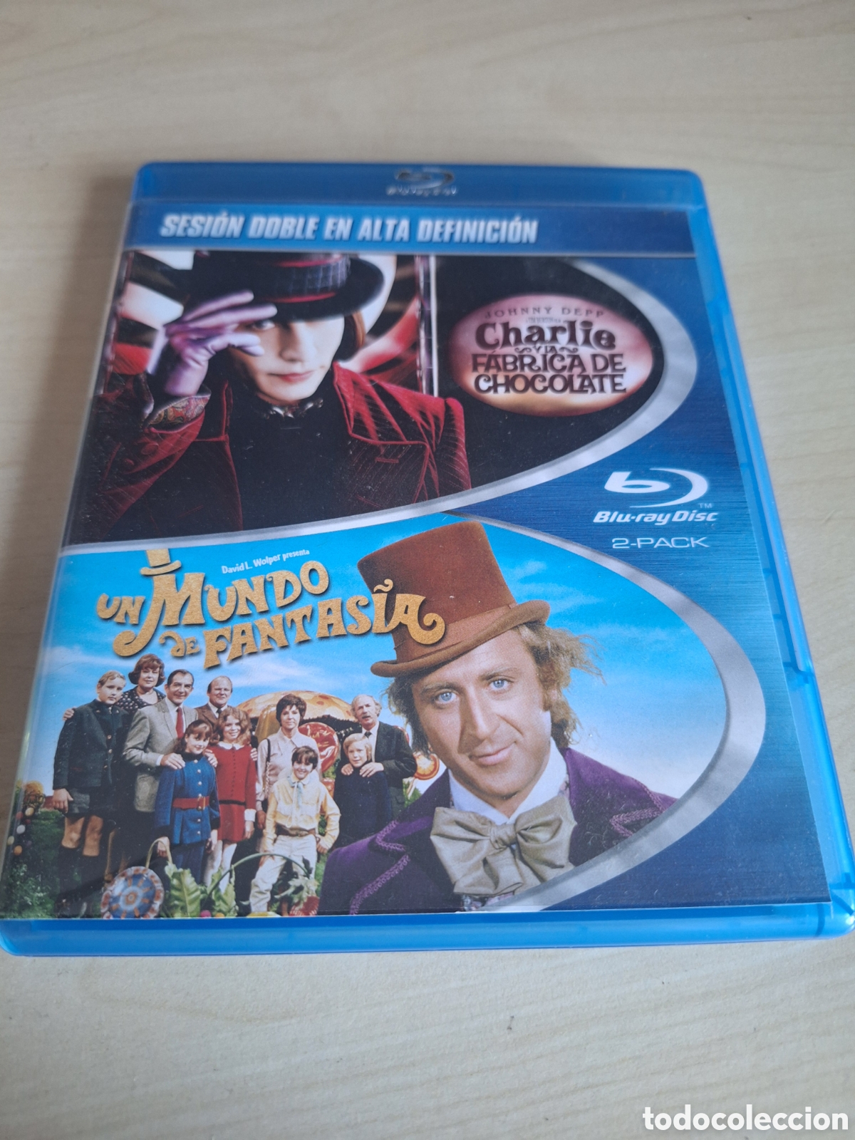 Cine: RB40 pack charlie y la fabrica de chocolate / un mundo de fantas&iacute;a BLURAY SEGUNDAMANO