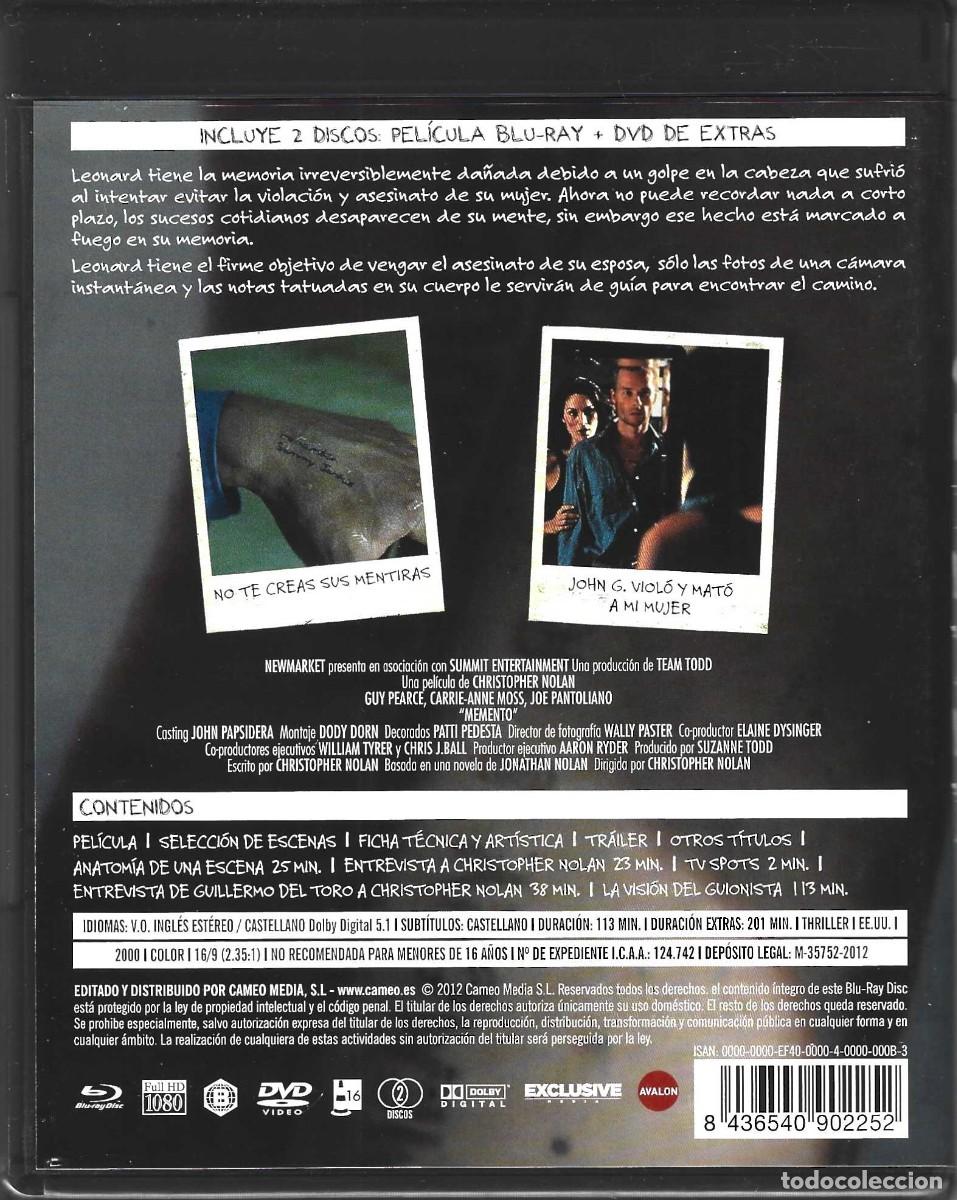Cine: MEMENTO GUY PEARCE (BLURAY + DVD) - Foto 2