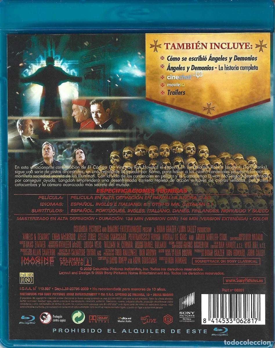Cine: &Aacute;NGELES Y DEMONIOS VERSI&Oacute;N CINE Y EXTENDIDA (BLURAY) - Foto 2