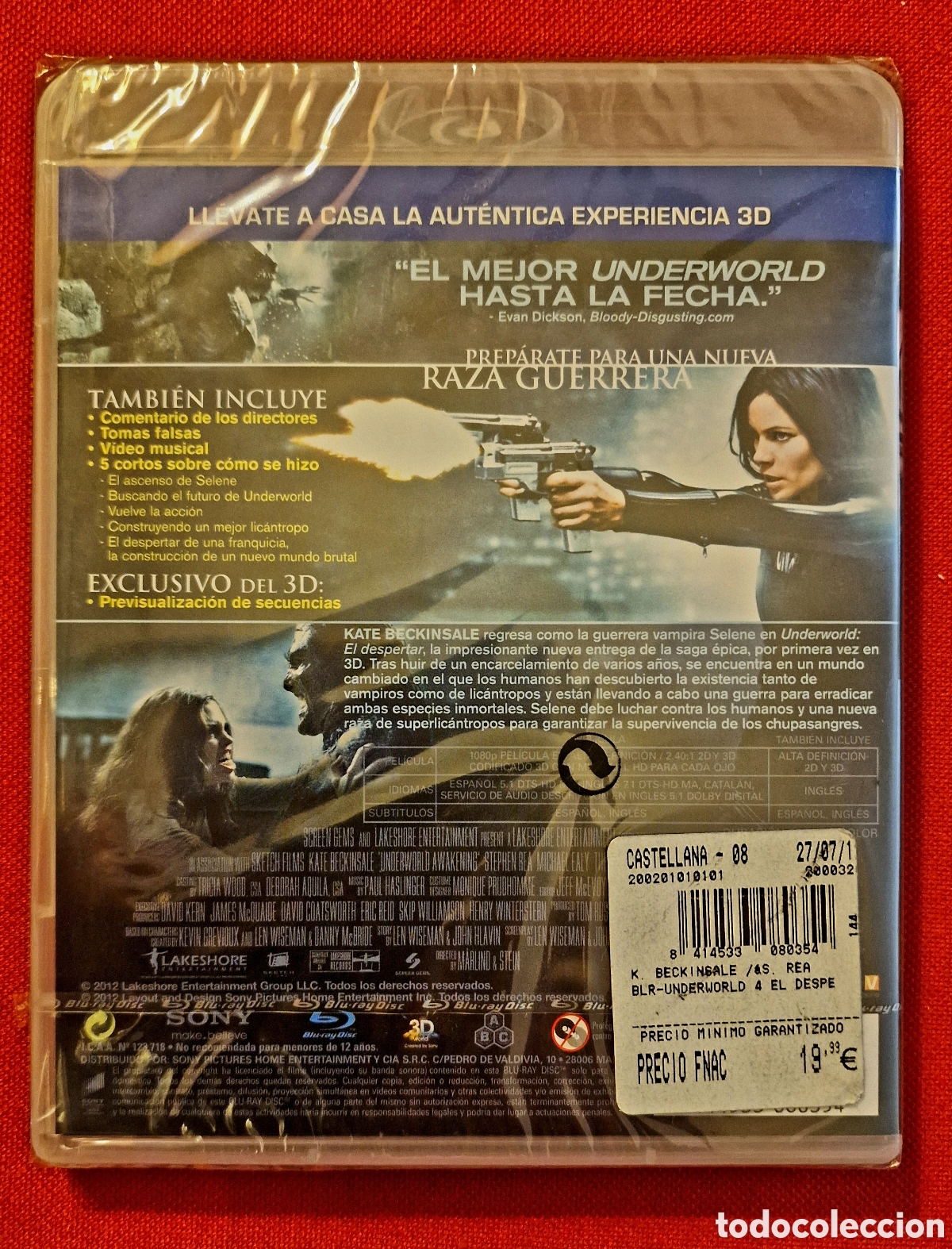 Cine: Underworld: el despertar. Precintada. Blu-ray 3D y 2D - Foto 2