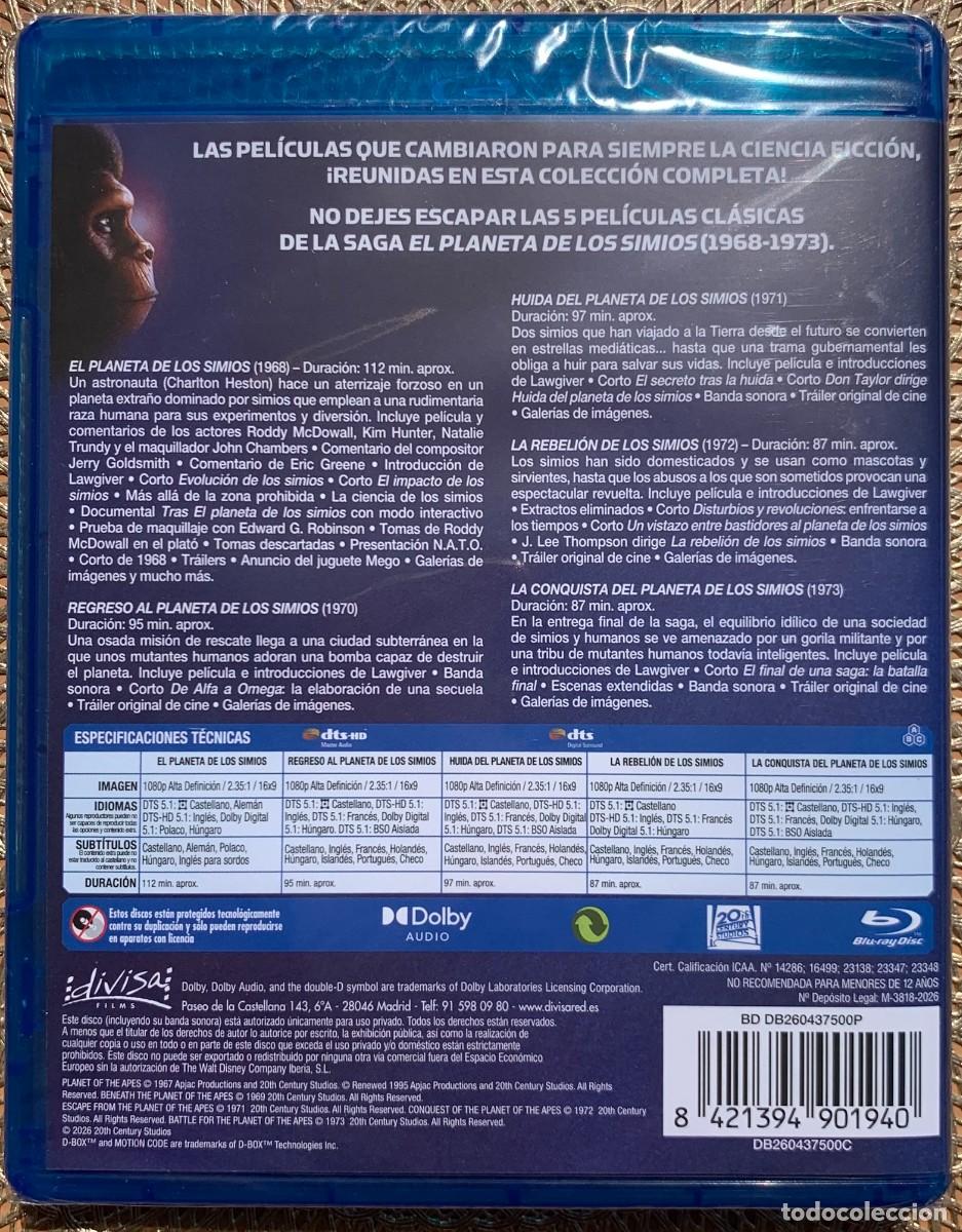 Cine: EL PLANETA DE LOS SIMIOS - COLECCION COMPLETA - Foto 2