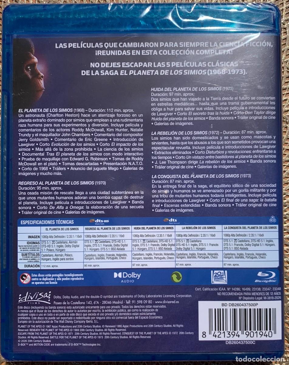 Cine: EL PLANETA DE LOS SIMIOS - COLECCION COMPLETA - Foto 2