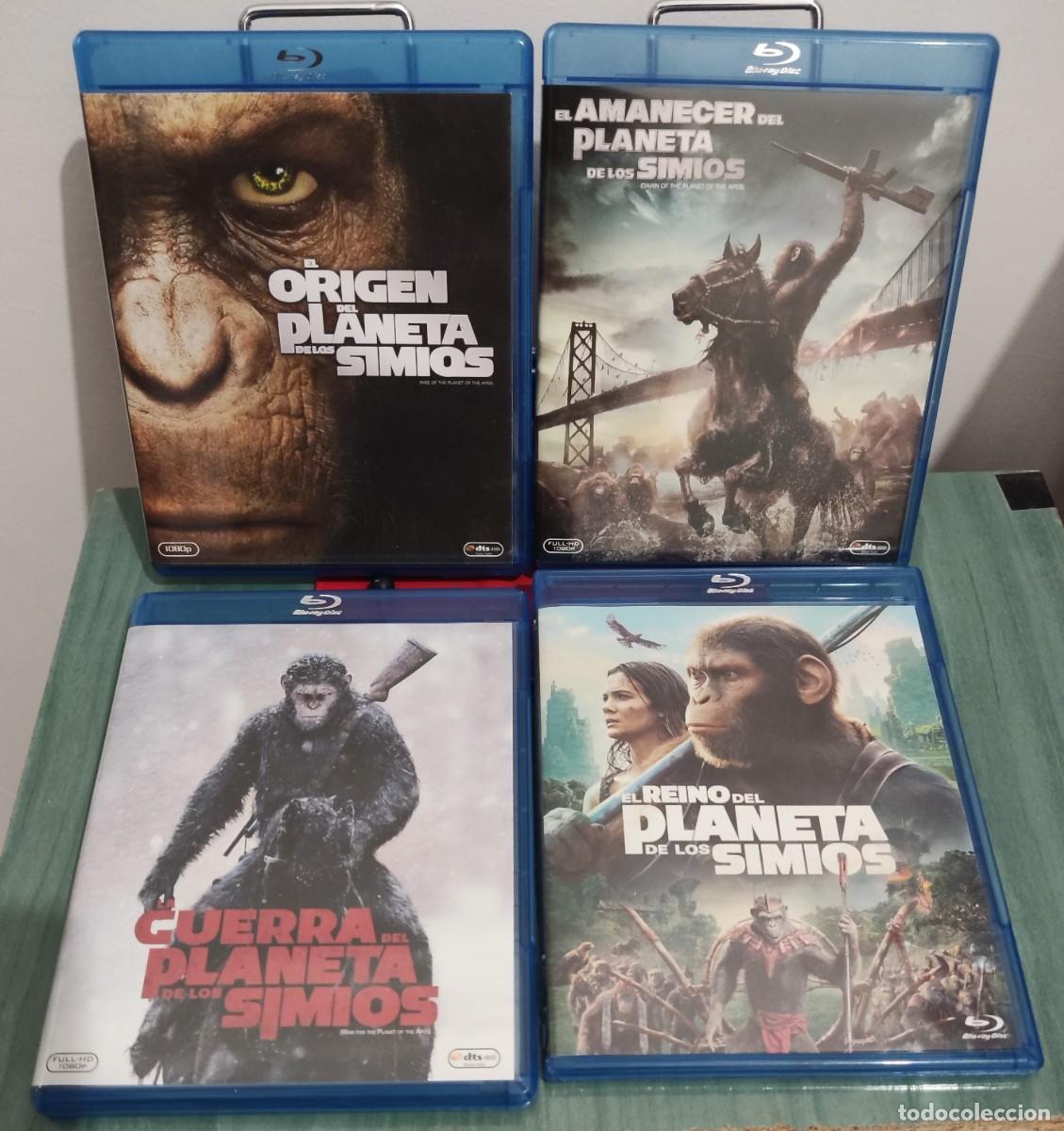 Cine: Pack Blu ray El planeta de los simios (Origen, Amanecer, Guerra y Reino)