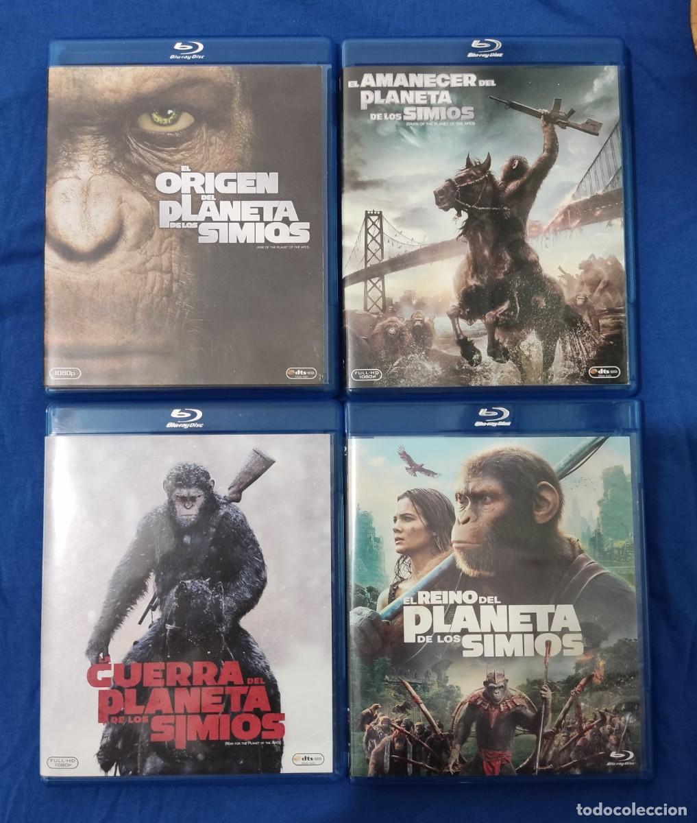 Cine: El planeta de los simios (Origen, Amanecer, Guerra y Reino) en Blu ray -- ENVIO INCLUIDO