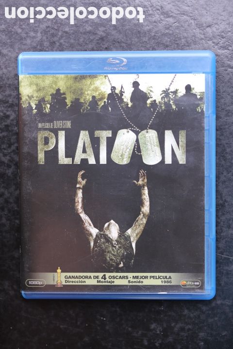 Cine: Blu-ray. PLATOON. Oliver Stone. Ganadora de 4 Oscars. Como nuevo