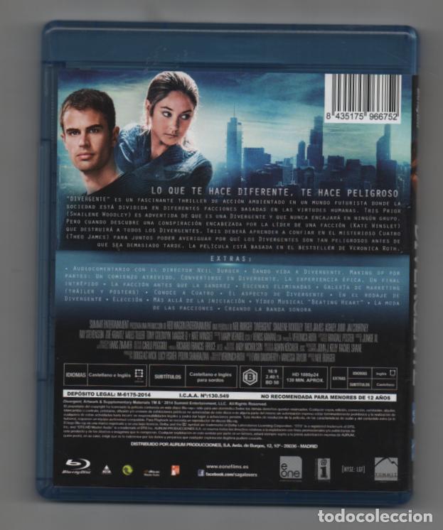 Cine: Divergente. Blu-ray. Como nuevo - Foto 2