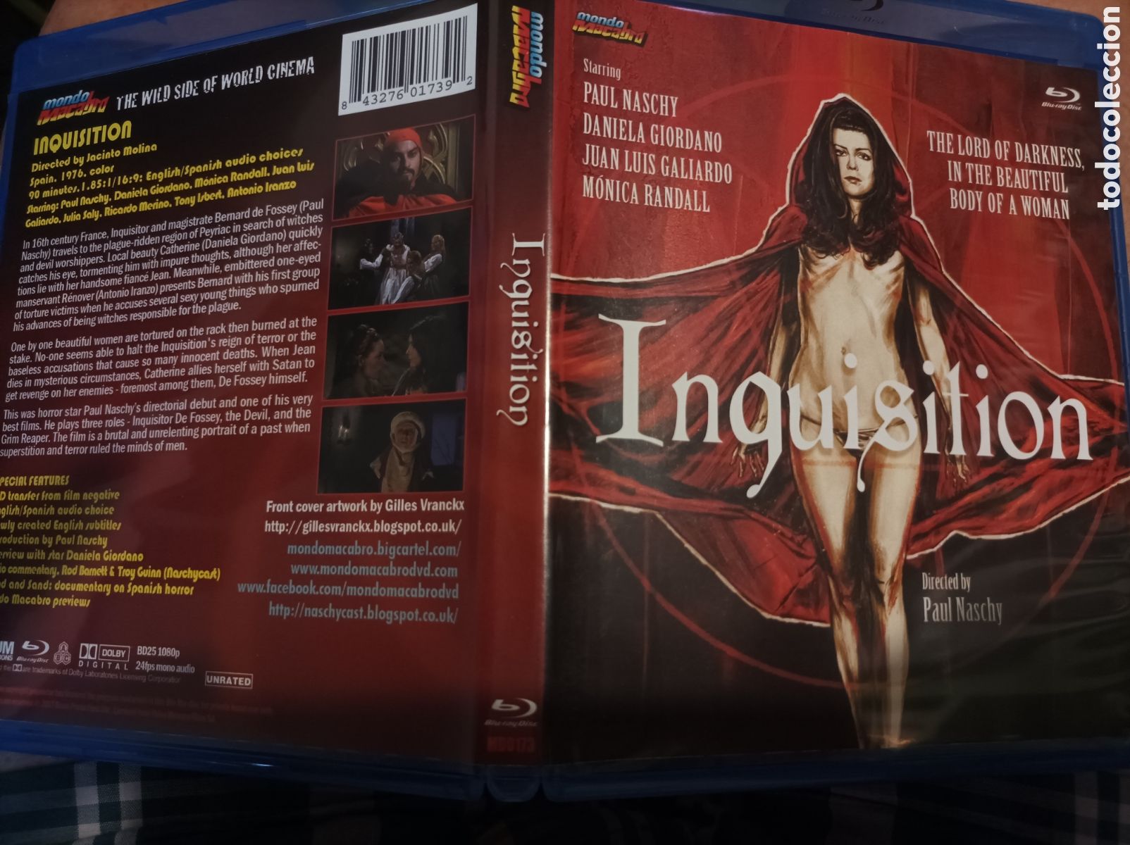 Cine: INQUISICI&Oacute;N PAUL NASCHY BLU RAY DISC ORIGINAL CON CASTELLANO
