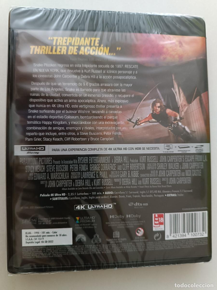 Cine: 2013: RESCATE EN LOS ANGELES (KURT RUSSELL, JOHN CARPENTER) BLU-RAY 4K PRECINTADO
