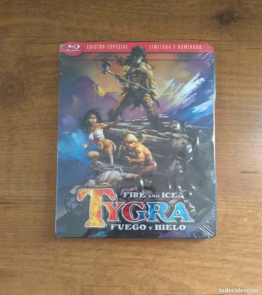 Cine: TYGRA HIELO Y FUEGO STEELBOOK MET&Aacute;LICA BLU-RAY EDICI&Oacute;N ESPECIAL LIMITADA FRAZETTA PRECINTADO