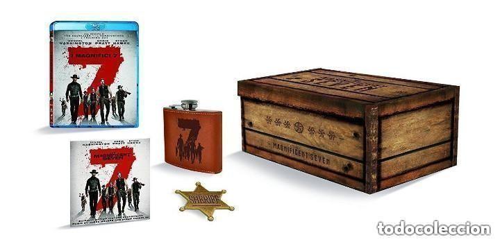 Cine: LOS 7 SIETE MAGN&Iacute;FICOS BLU-RAY CASTELLANO + ESTRELLA SHERIFF + PETACA + CD BSO PRECINTADO