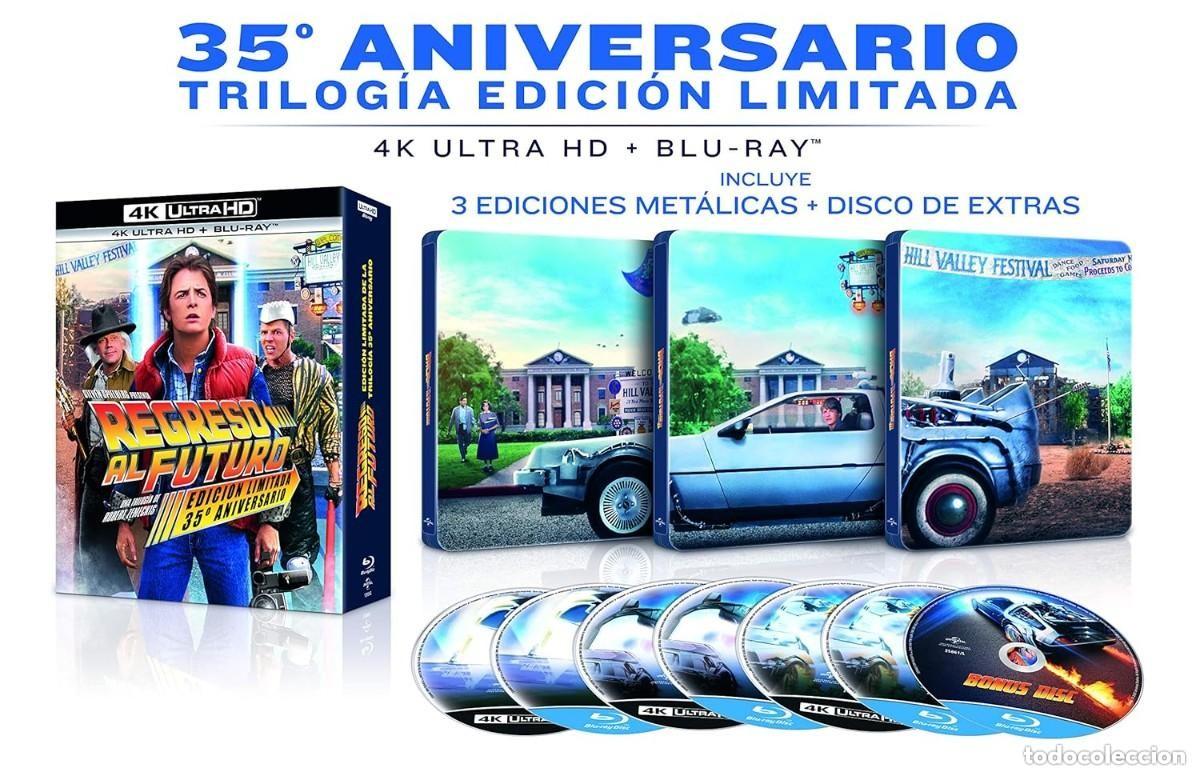 Cine: TRILOG&Iacute;A REGRESO AL FUTURO STEELBOOK 4K ULTRA HD UHD + BLU-RAY + BLU-RAY EXTRAS PRECINTADO