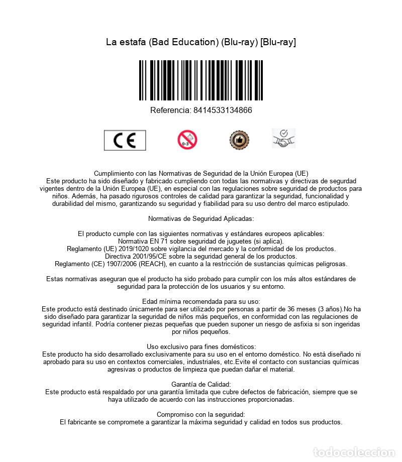 Cine: La estafa (Bad Education) (Blu-ray) [Blu-ray] - Foto 3