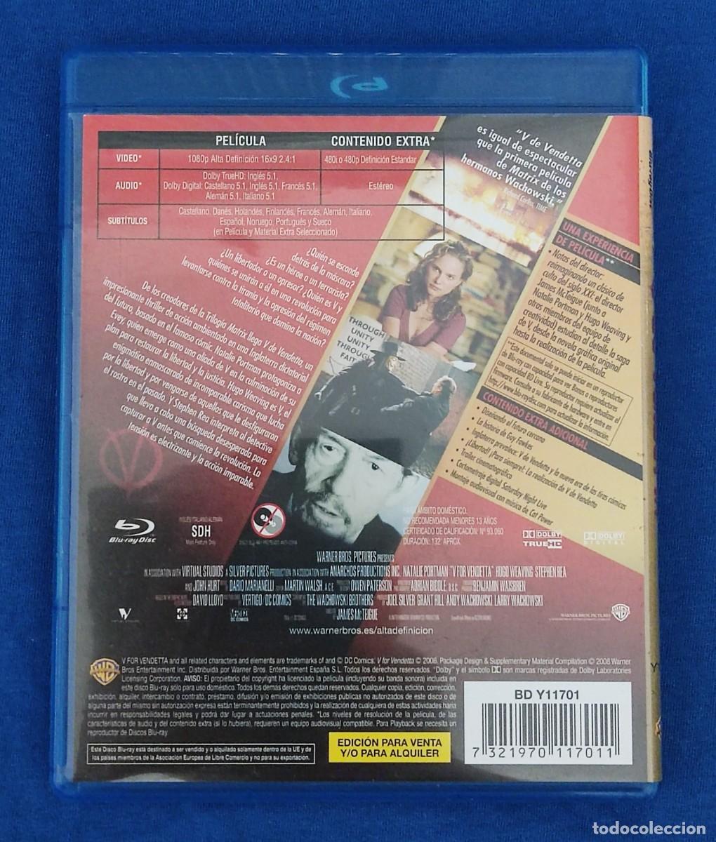 Cine: V de vendetta en Blu ray -- ENVIO INCLUIDO - Foto 2
