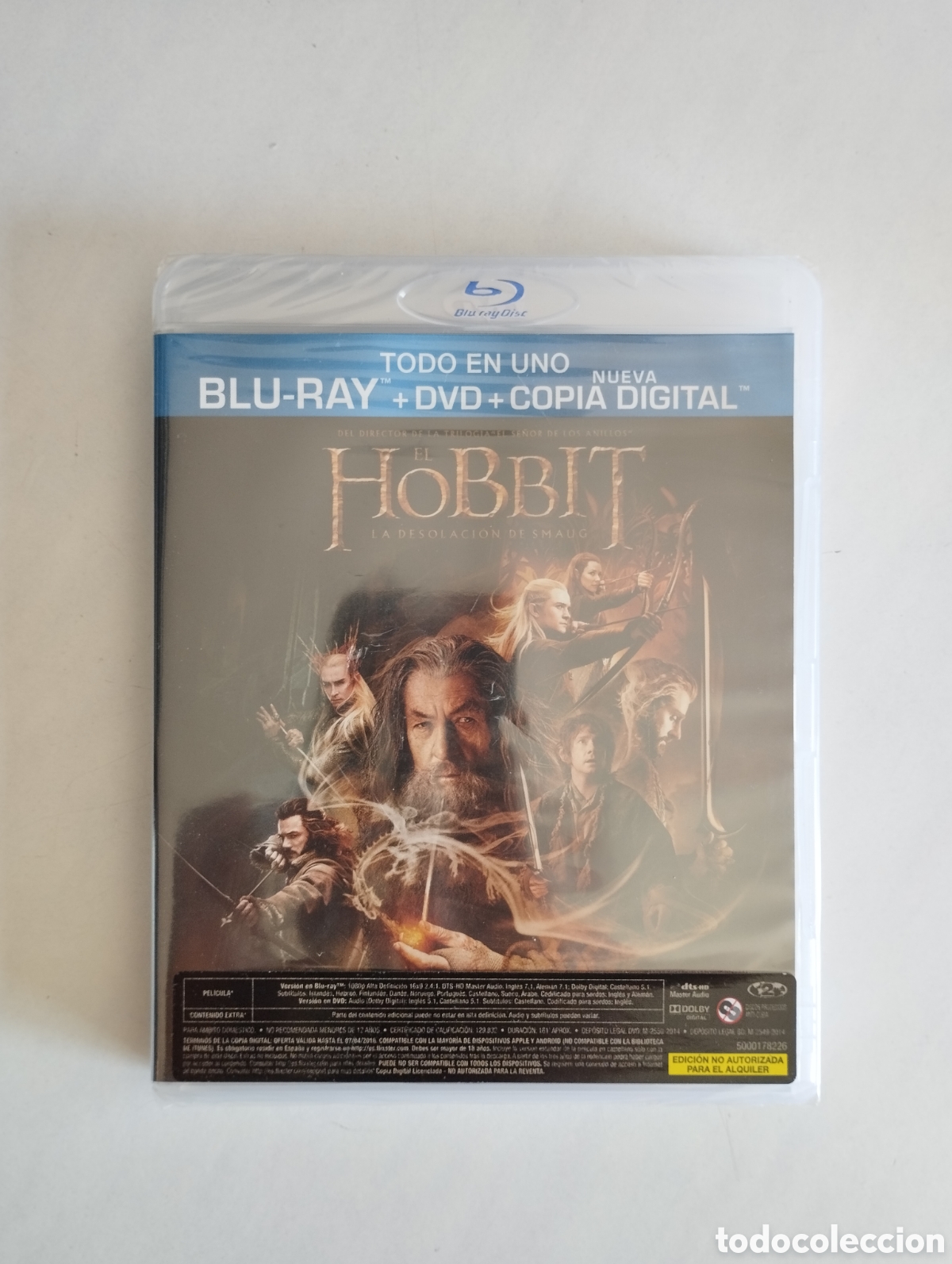Cine: PELICULA EL HOBBIT LA DESOLACI&Oacute;N DE SMAUG (EDICI&Oacute;N 2 DISCOS BLU-RAY+DVD) SIN ABRIR PRECINTADA