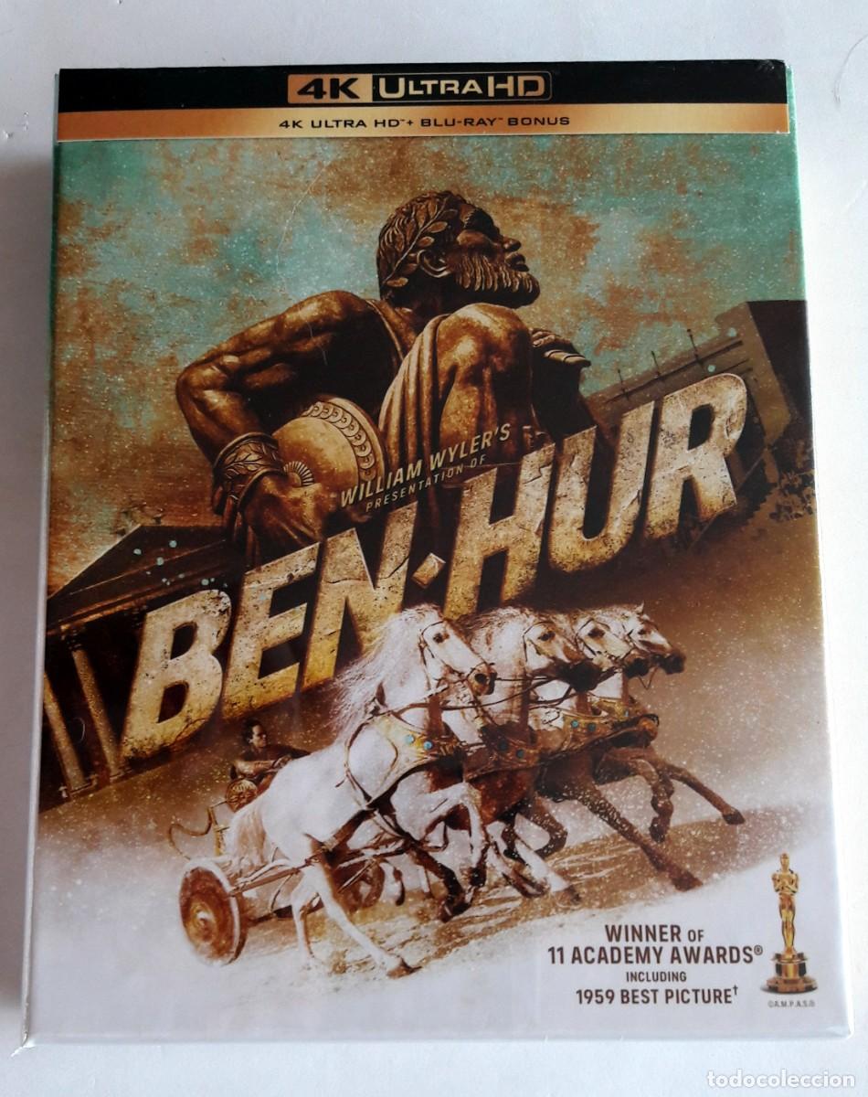 Cine: Ben Hur 4K + Blu Ray Edici&oacute;n coleccionista Steelbook 3 discos con extras