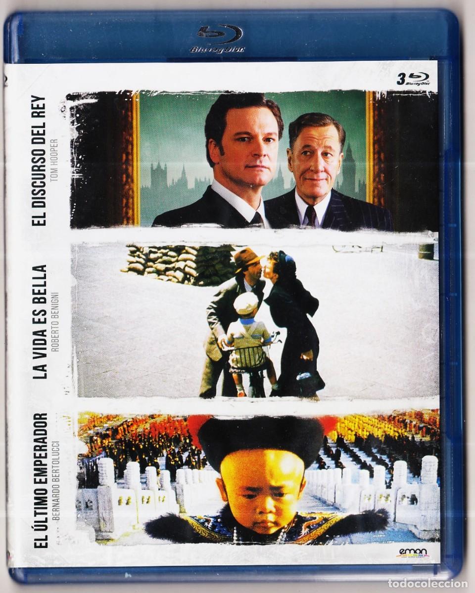 Cine: EL &Uacute;LTIMO EMPERADOR, LA VIDA ES BELLA y EL DISCURSO DEL REY pack 3 BLU-RAY.