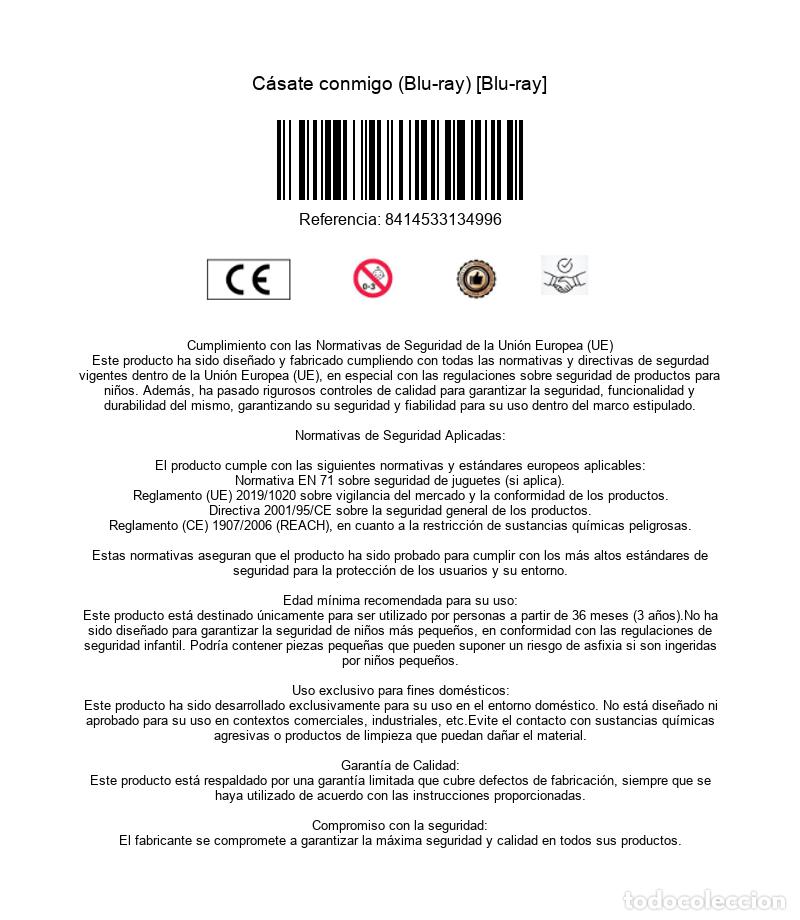 Cine: C&aacute;sate conmigo (Blu-ray) [Blu-ray] - Foto 3
