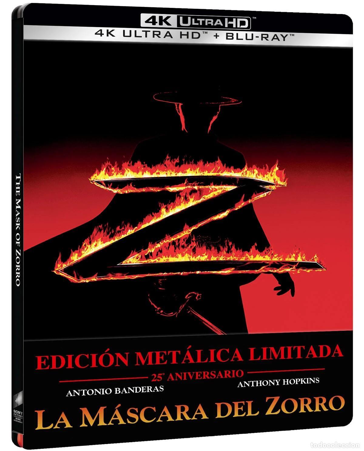 Cine: La m&aacute;scara del zorro (4K UHD + Blu-ray) (Ed. especial met&aacute;lica) [Blu-ray]