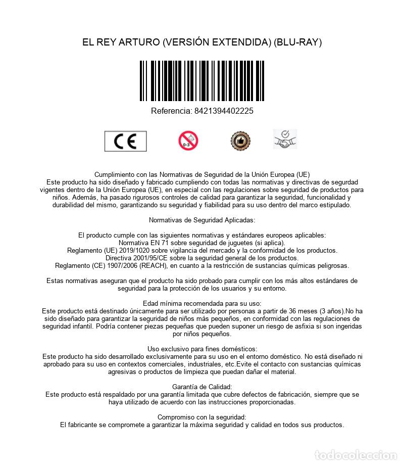 Cine: EL REY ARTURO (VERSI&Oacute;N EXTENDIDA) (BLU-RAY) - Foto 3