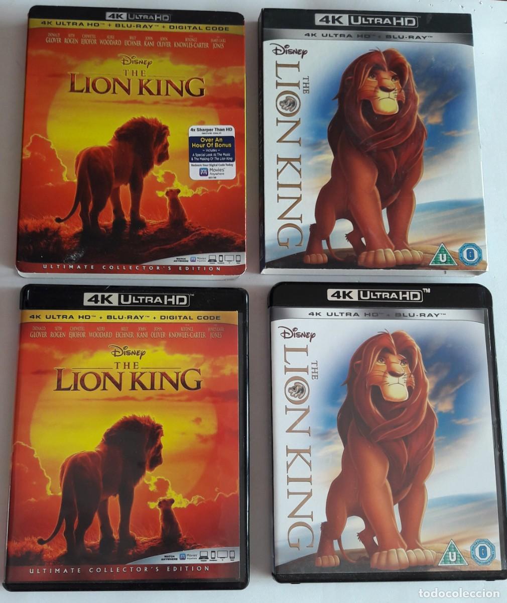 Cine: EL REY LEON (dibujos + accion real) 4K UHD + Blu Ray con Espa&ntilde;ol Latino