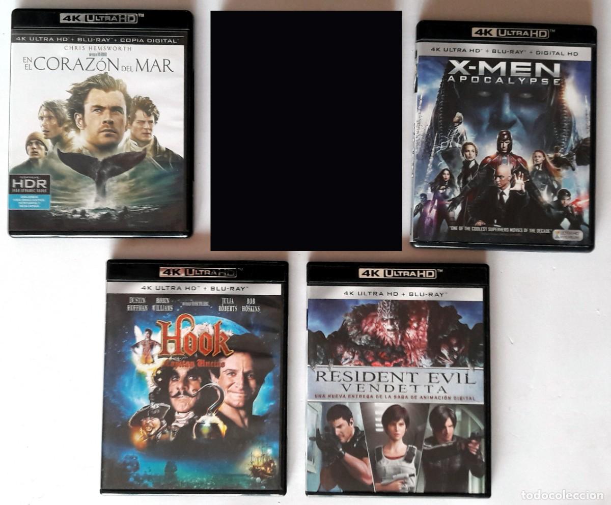 Cine: Lote 4 peliculas 4K + Blu Ray con audio CASTELLANO
