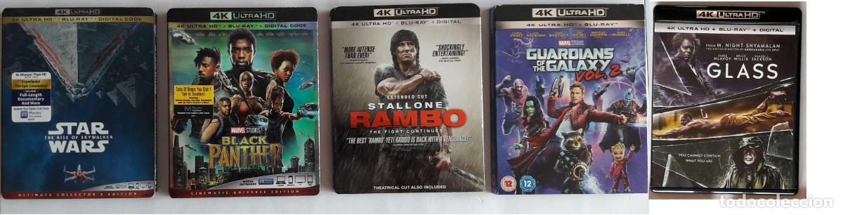 Cine: Lote 5 peliculas 4K + Blu Ray con audio Espa&ntilde;ol Latino (Excepto una)