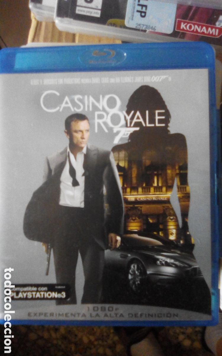 Cine: Caja vac&iacute;a Blu-ray disc. Pel&iacute;cula Casino Royale. A&ntilde;o 2007.